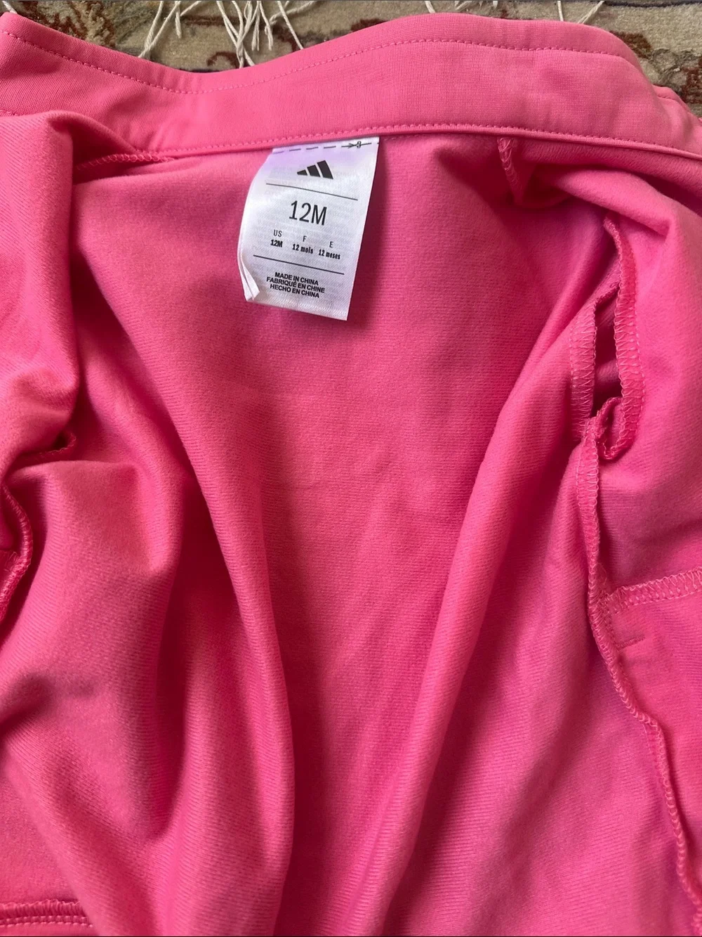 adidas Pink Girls Two-Piece Track Set with White Stripes