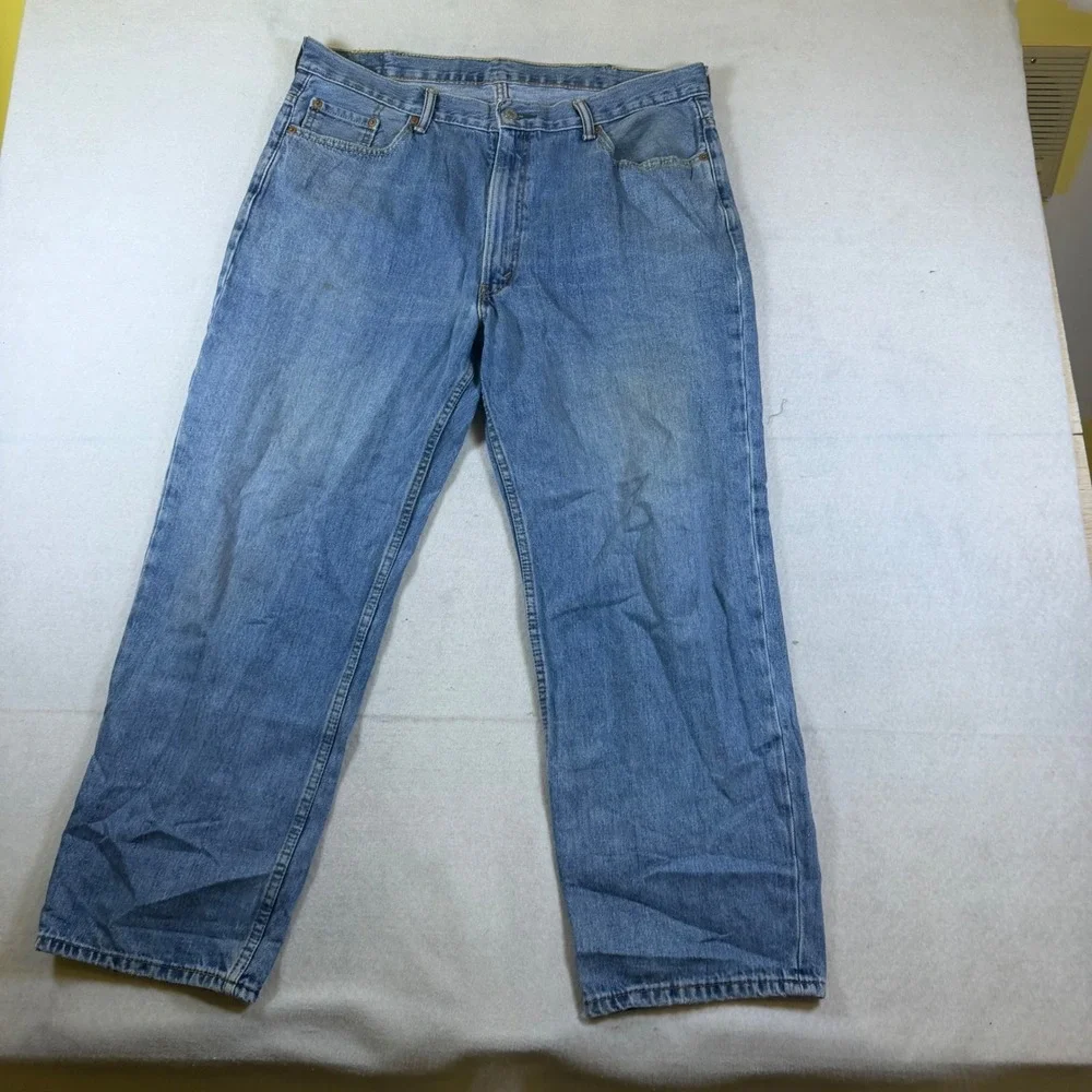 Levis 550 Relaxed Fit Tapered Leg Blue Denim Jeans Mens 40x30 Medium Wash