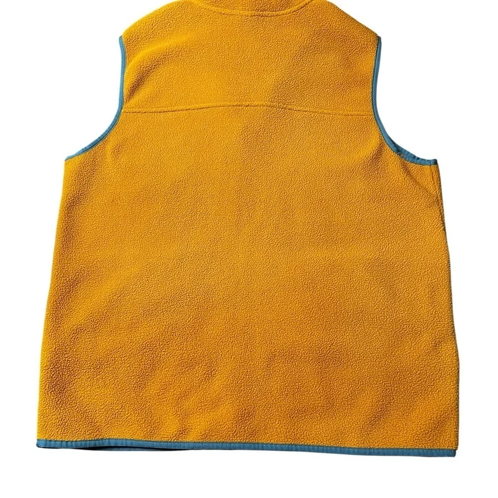 The North Face Men’s Burnt Orange and Teal Fleece Zippered Vest Size Large