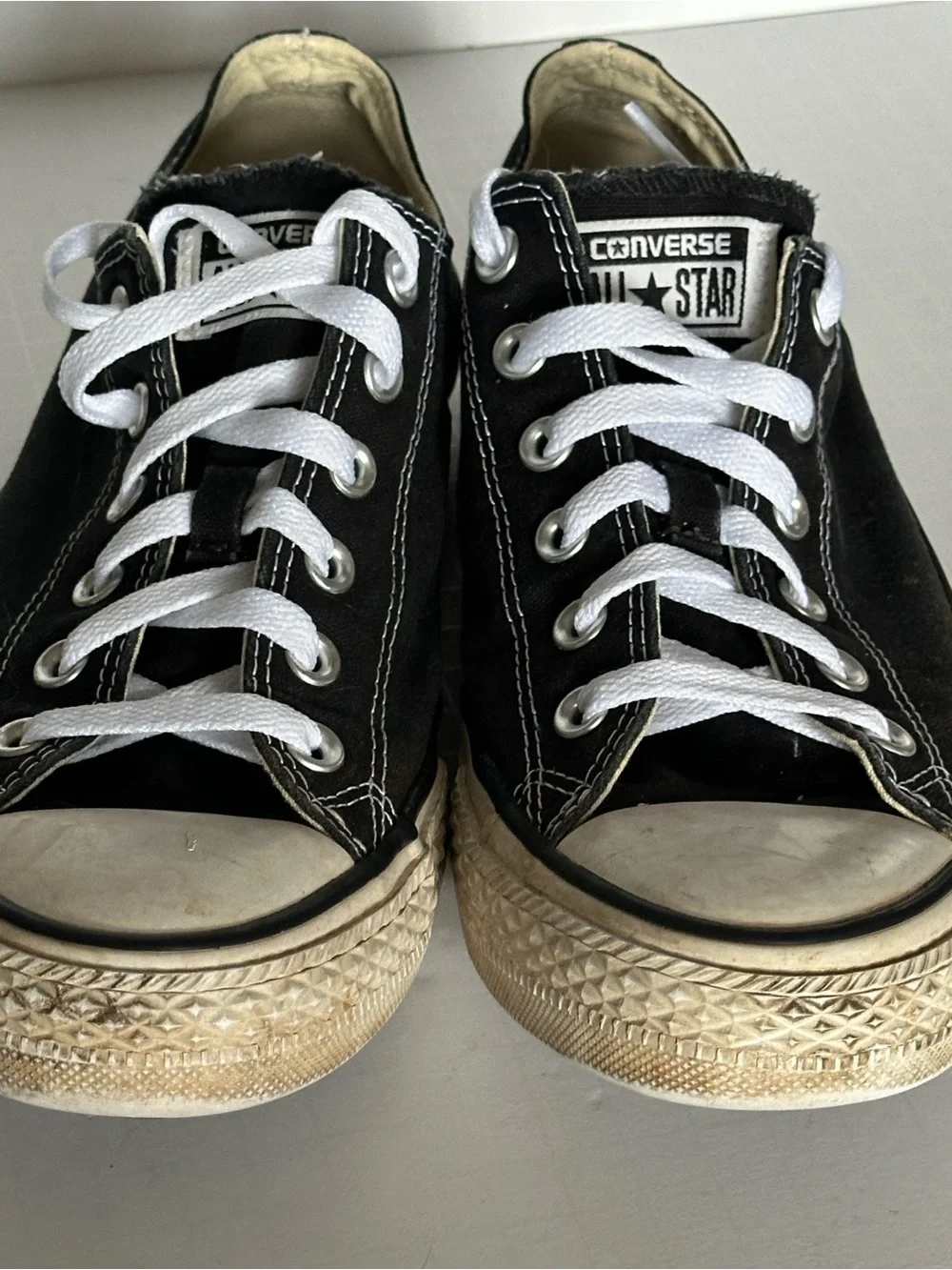 Converse Chuck Taylor All Star Ox Low Top Black Canvas Shoes Men 8 Women 10