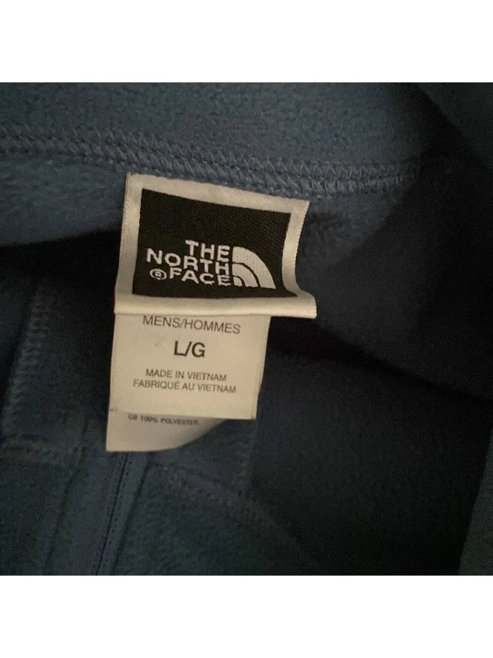 The North Face micro fleece blue pullover