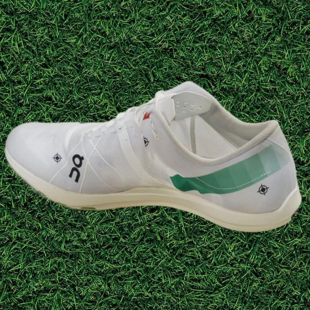 On Running Cloudspike White Track Racing Shoes Metal Spikes Swiss Engineering