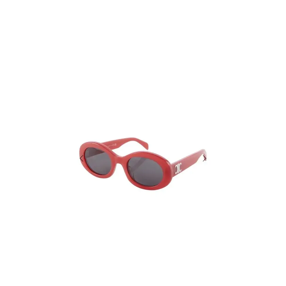 CELINE Triomphe 01 Pink Oval Sunglasses CL40194U Logo Acetate Authentic