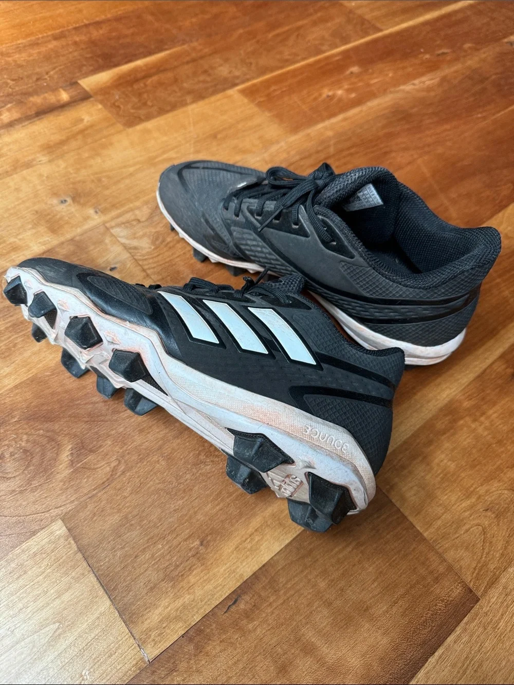 adidas Black and White Soccer / Baseball Cleats