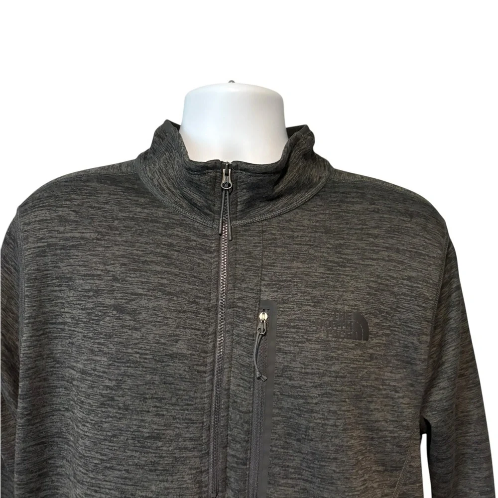 The North Face Men’s Mock Neck 1/4 Zip Pullover Sweatshirt Jacket Gray Black XL