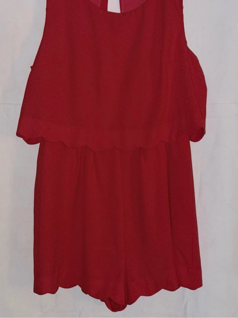 Lulu's Red Sleeveless Romper Size XS