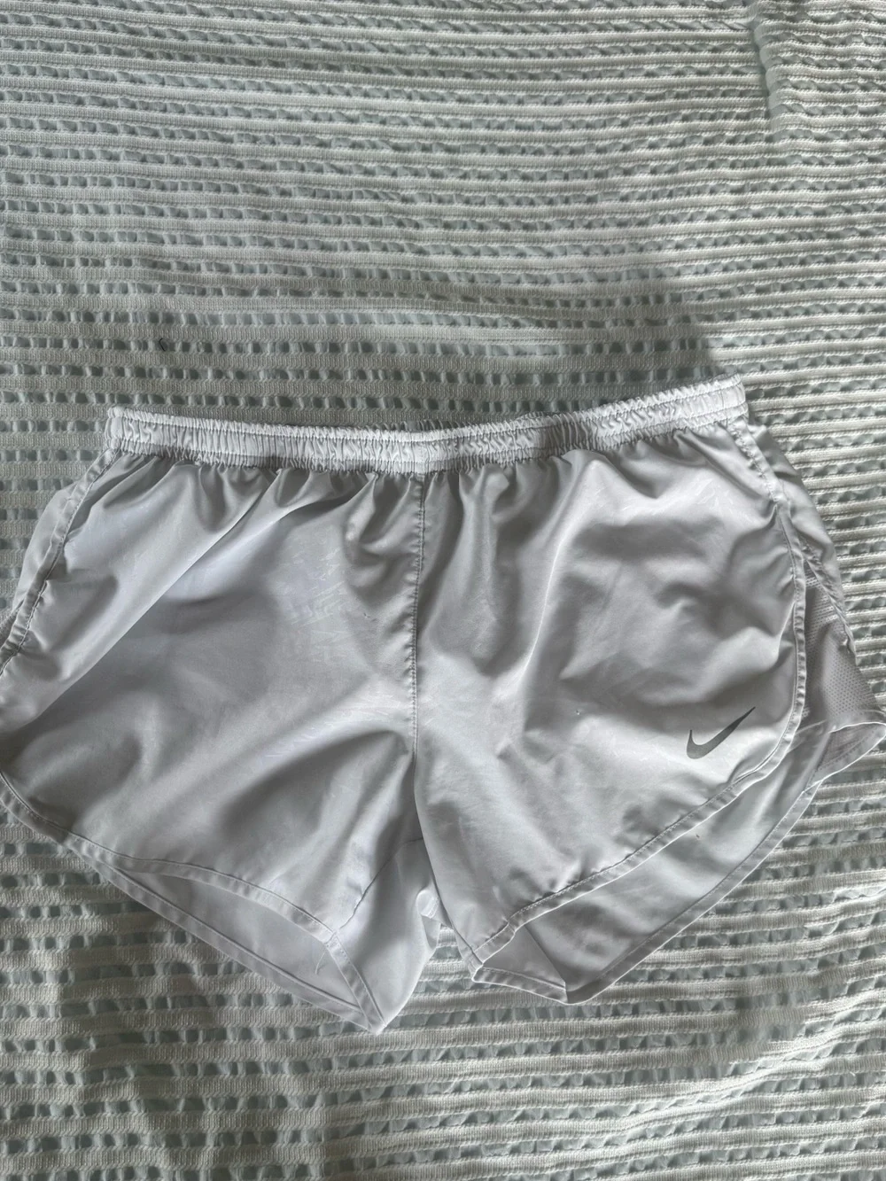 Nike Women’s White Dri-FIT Running Shorts, size medium