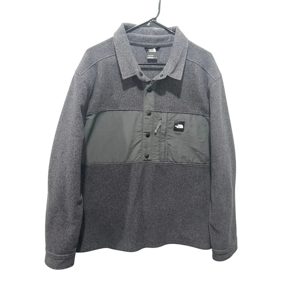 The North Face Mens Fleece Pullover Shirt‎ Jacket Gray Size XL