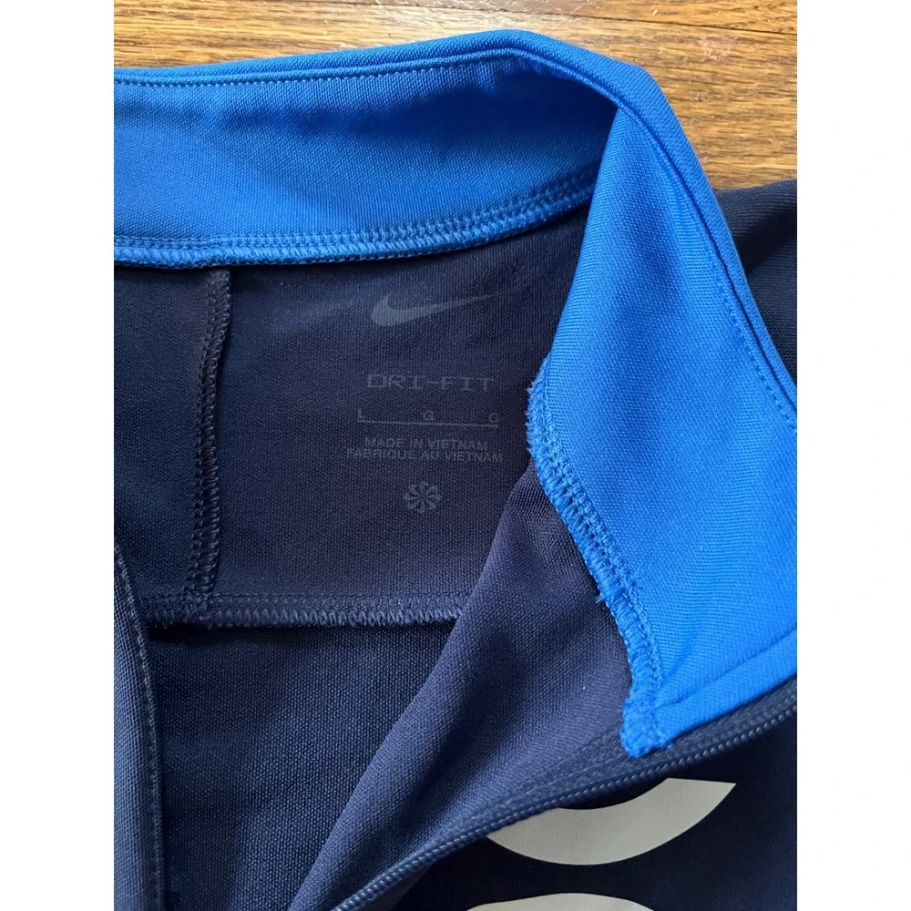 Nike Dri-FIT Womens Soccer Academy Training Quarter Zip Top Navy Blue FZ9770-410