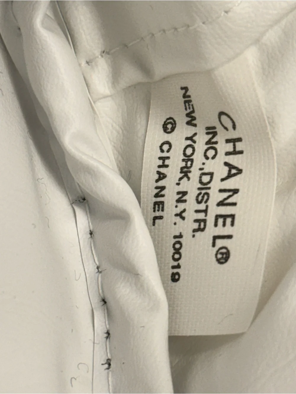 Vintage Chanel round fabric travel/jewelry case