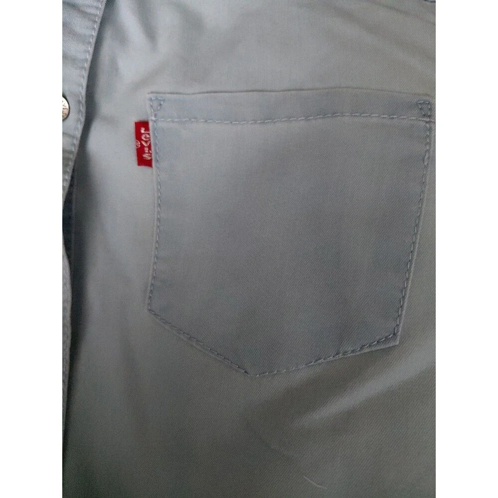 Levi's Light Blue Chambray Buttoned Down Festival Western Girl L Dress New