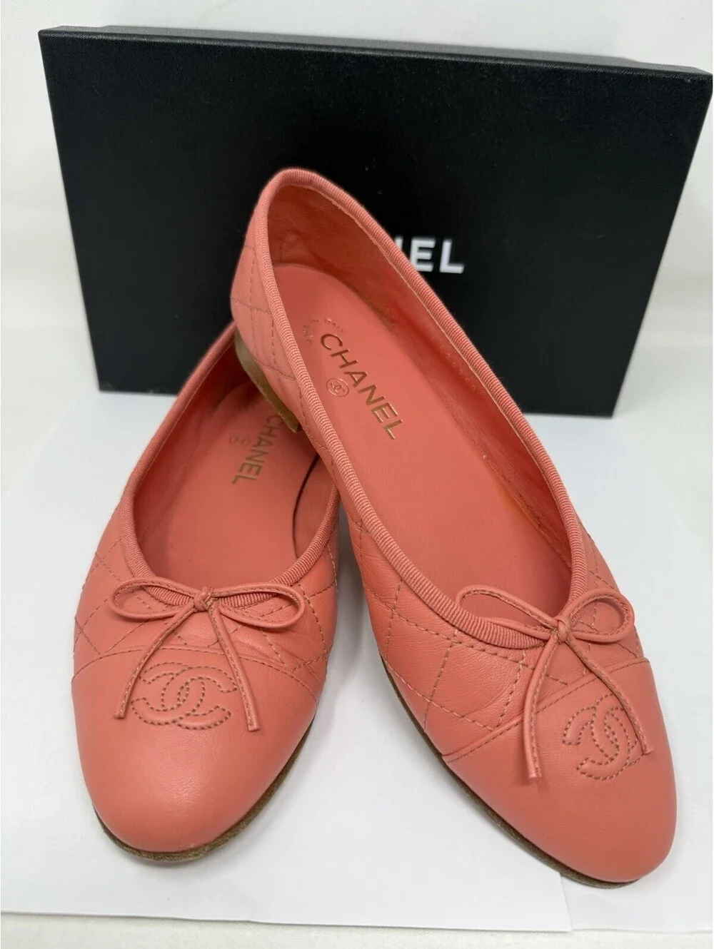 Chanel  Coral Ballet Flats 39