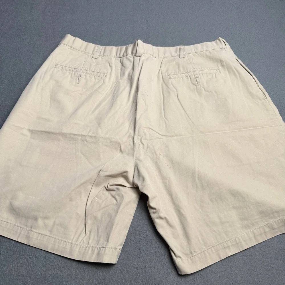Polo Ralph Lauren Mens Pleated Chino Shorts Tan Beige Cotton Size 40 RN 41381