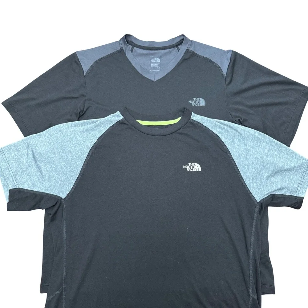 The North Face T-Shirt Bundle Mens Large Black Grey FlashDry Performance 2 Pack