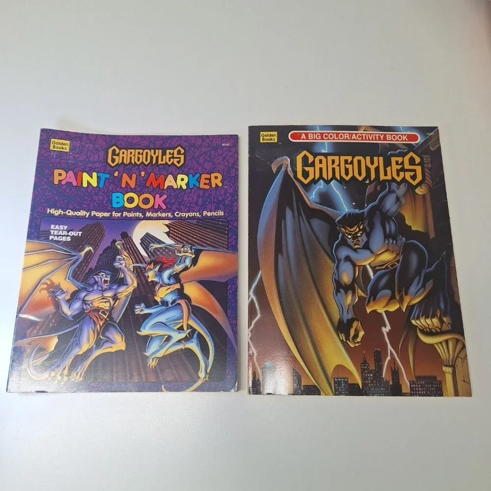 Gargoyles Activity Coloring Book Marker Paint Crayon Vintage 90s TV Show Cartoon