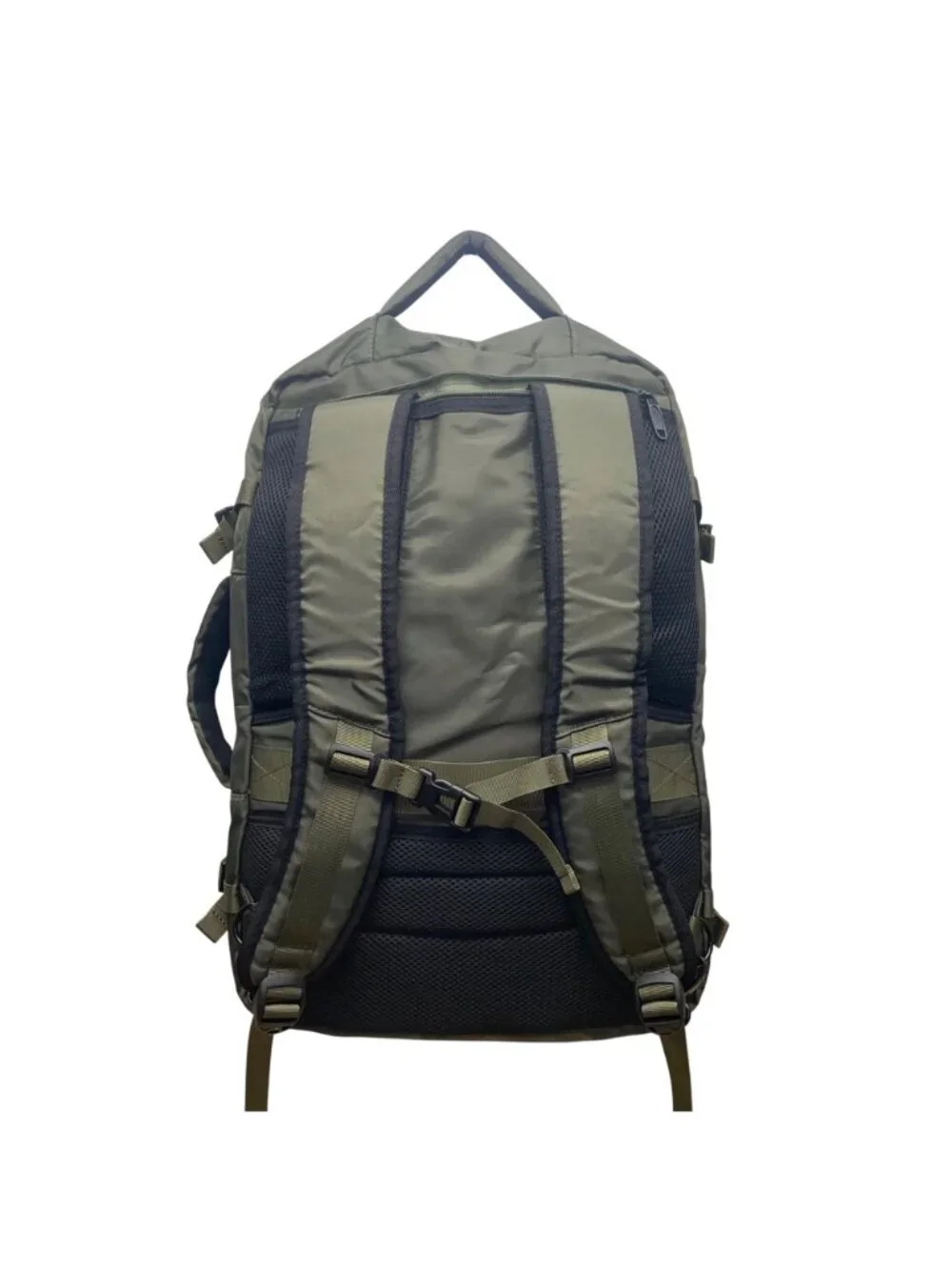 Matein Unisex Olive Green Nylon Adjustable Straps Convertible Travel Backpack