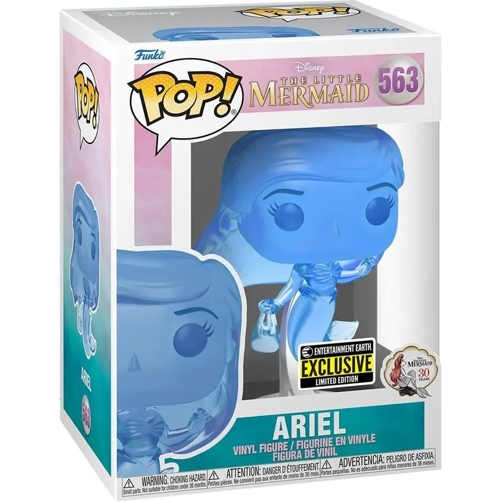 Funko Pop Disney The Little Mermaid Ariel Blue Translucent #563 Exclusive NIB