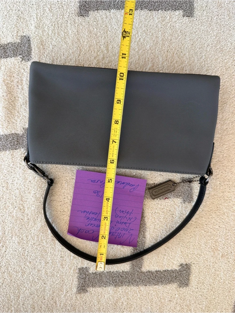Vintage gray coach shoulder bag