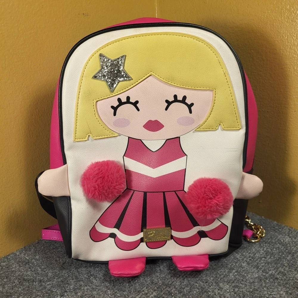 Betsey Johnson Mindy CHEERLEADER Medium Backpack Diaper Toy bag