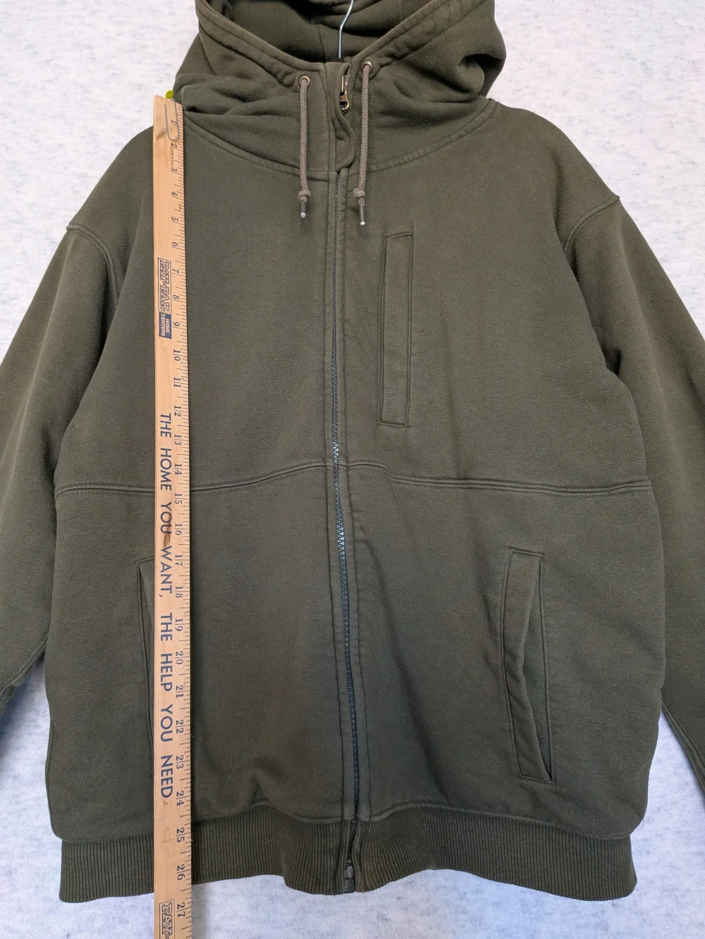 Filson C.C.F. Heavyweight Double-Layer Full-Zip Hooded Sweatshirt Sz M Olive