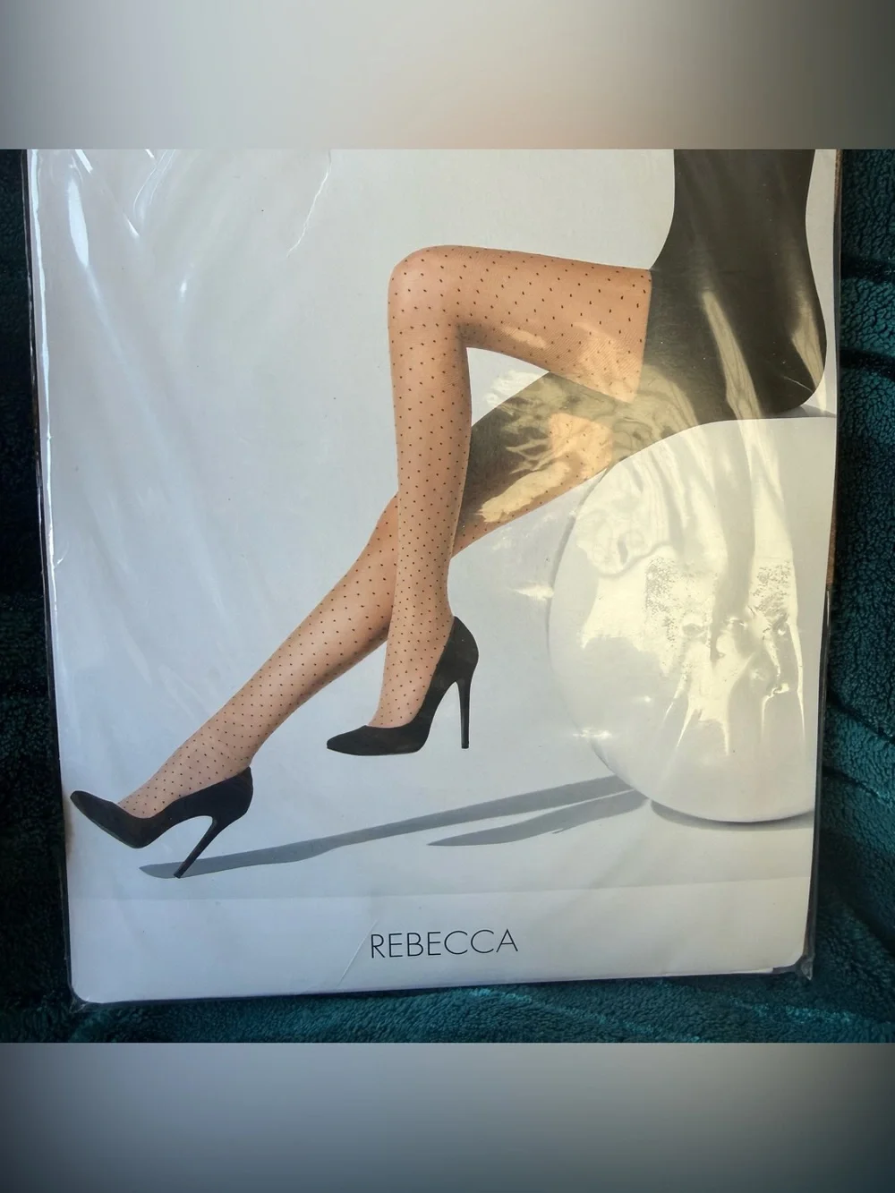 NWT Wolford Rebecca Polka Dot tights sahara / black size M