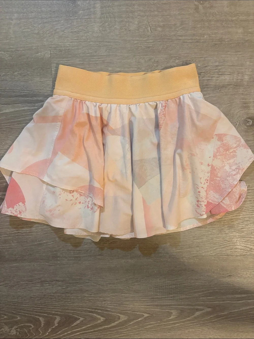 lululemon athletica Pastel Peach & Pink Tiered Skater Skirt