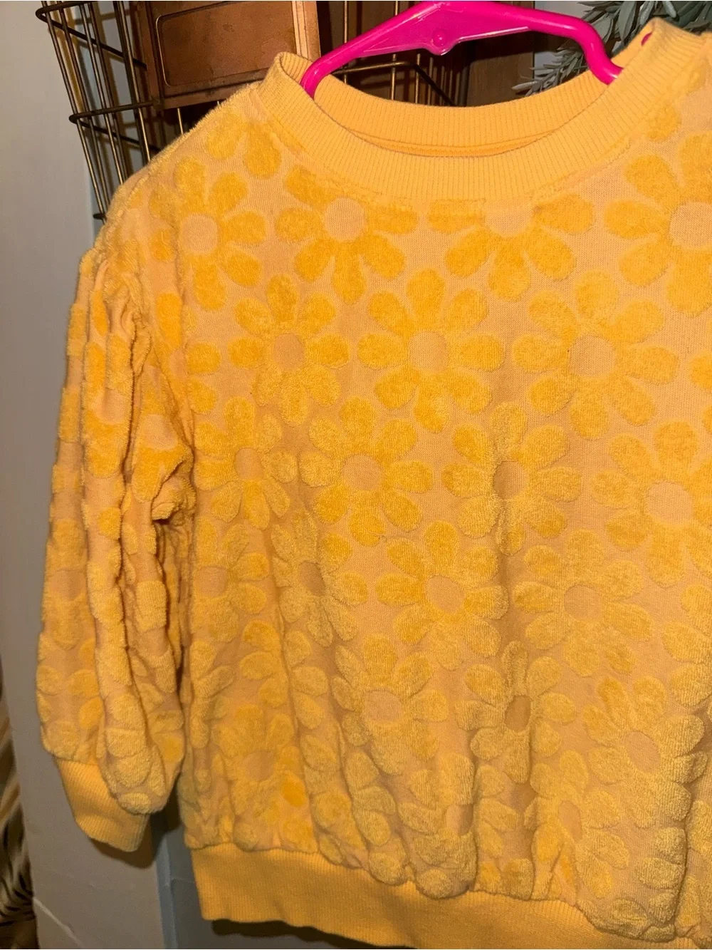 Yellow Daisy Terry Cloth Daisy Toddler Sweatshirt