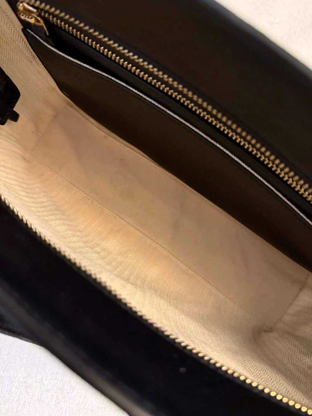 Tory Burch Emerson Black Saffiano Leather Tote Crossbody Bag