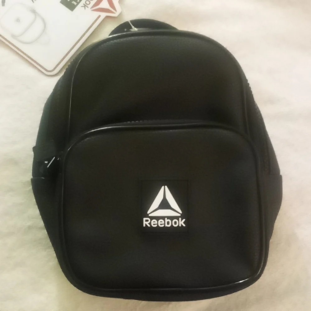 Reebok Black Mini Backpack with White Logo