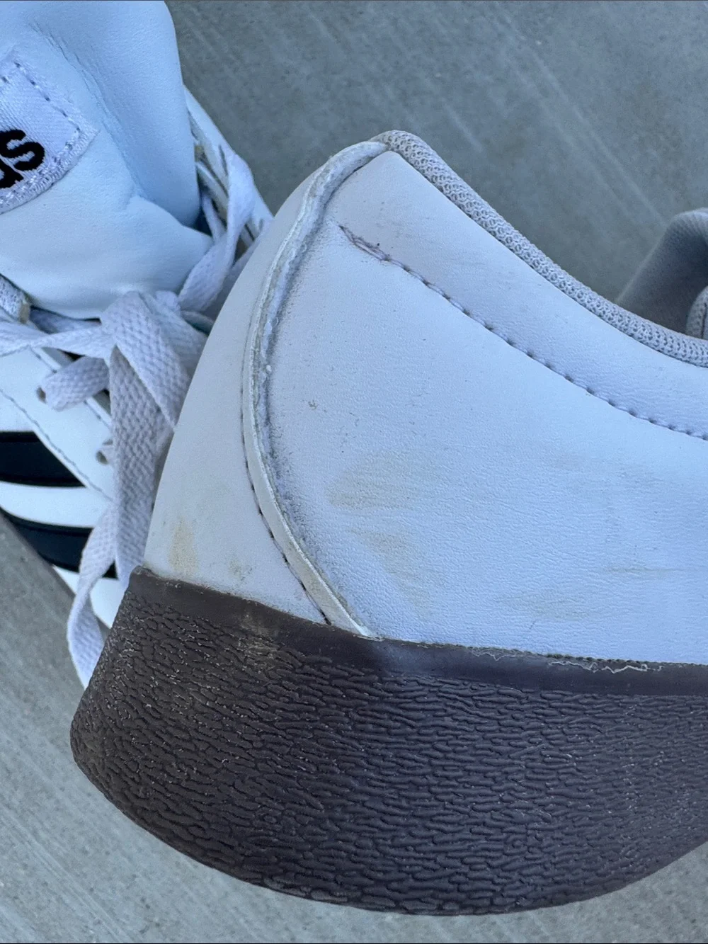 Adidas White and Black Classic Court Sneakers
