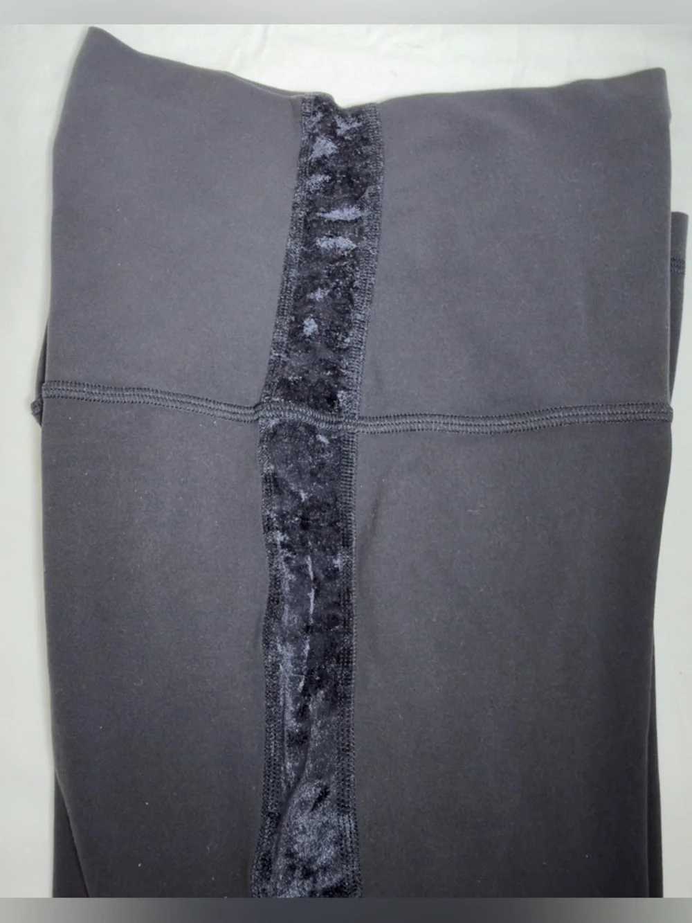 lululemon athletica Black Leggings with Velvet Side Panel