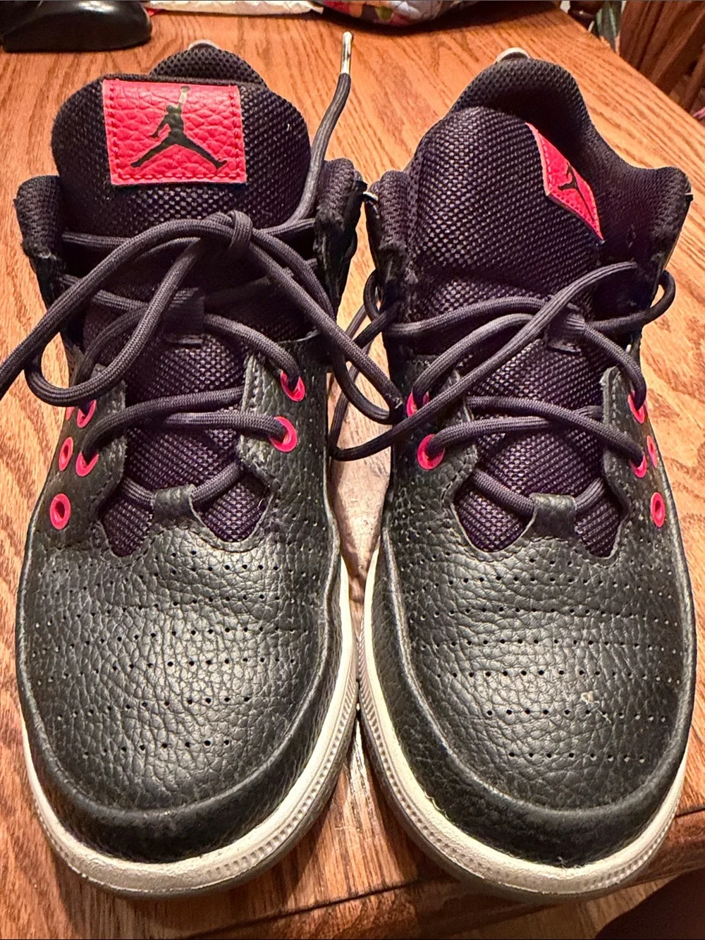 Jordan Kids Black and Red Athletic Sneakers/ size 4Y