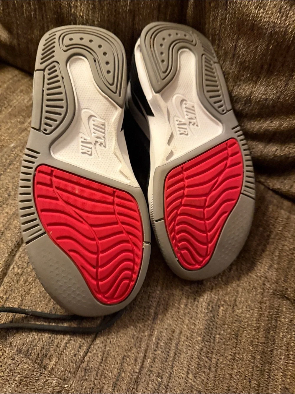 Jordan Kids Black and Red Athletic Sneakers/ size 4Y