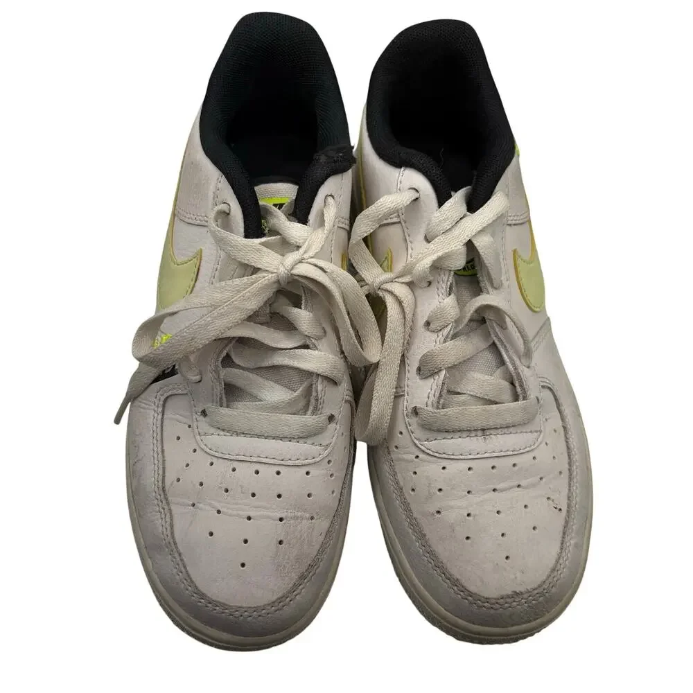 Nike Air Sneakers 4 White Classic Athletic Casual Low Top Shoes White Green Prep