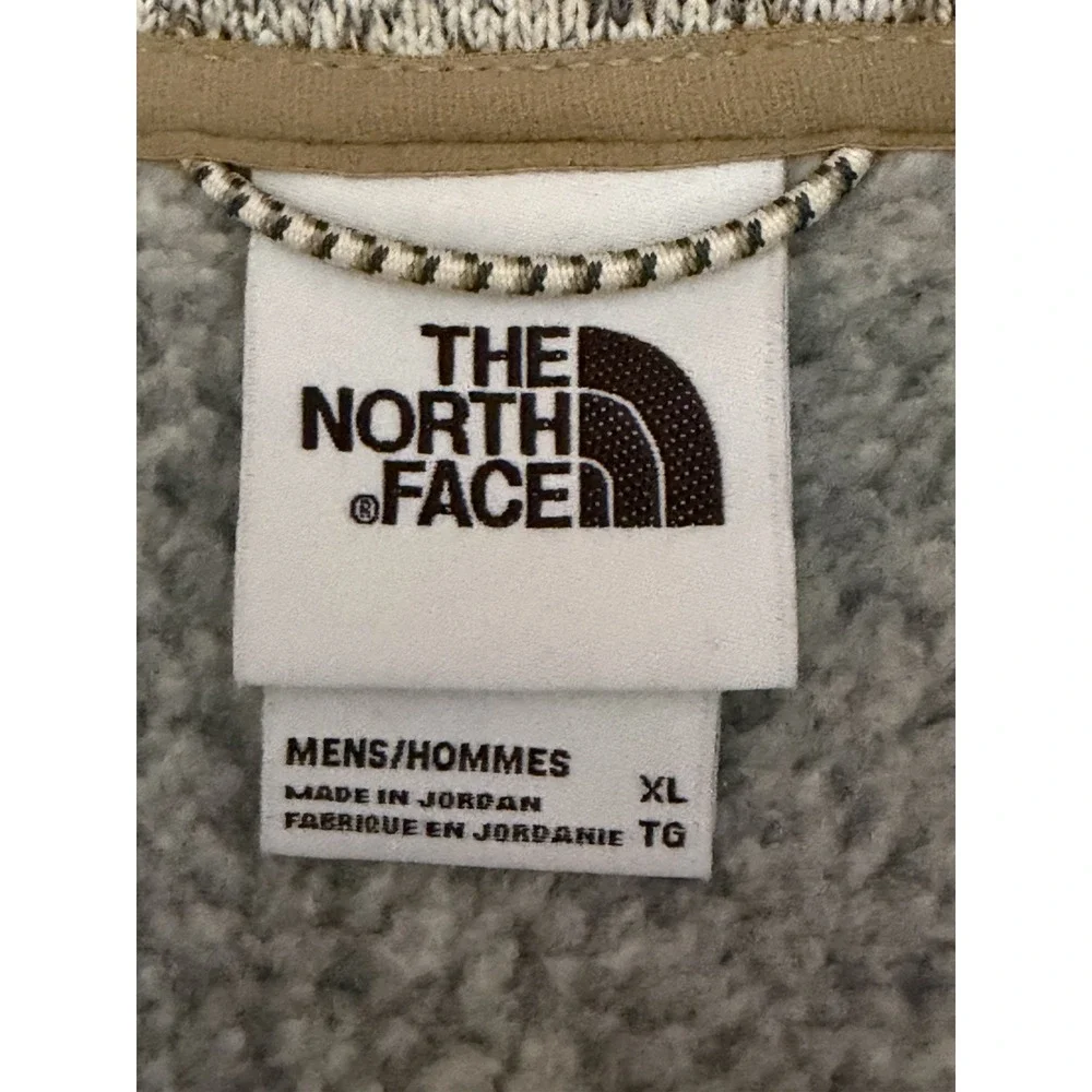 THE NORTH FACE Gordon Lyons Sweater Knit Fleece Vest Size XL Full Zip Sand/Tan