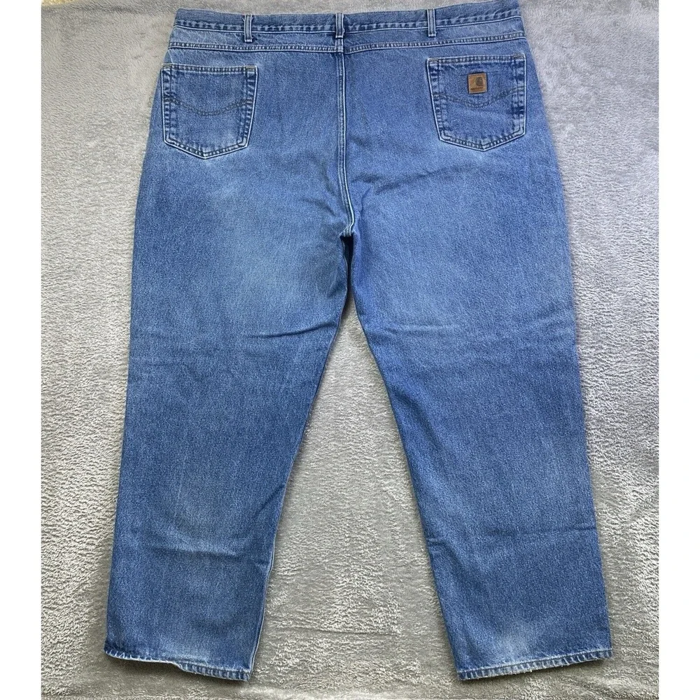 Carhartt Jeans Men 49x30 Blue Denim Big&Tall Straight Workwear Grunge VTG No Tag