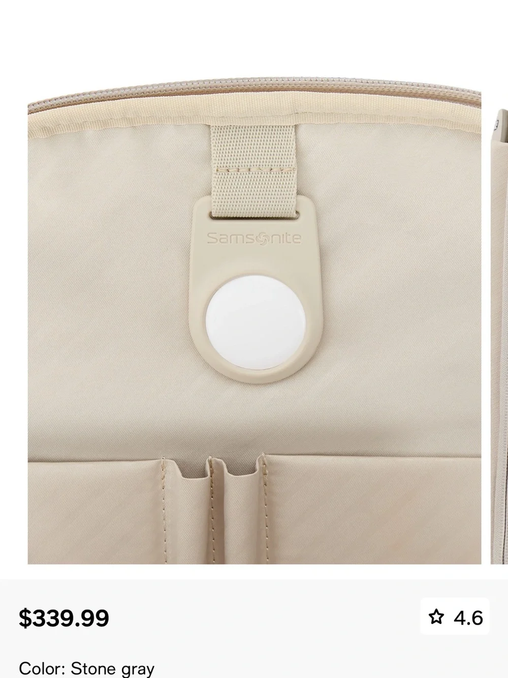 New with Tags!!!! Samsonite Stone Gray Paralux Everyday Backpack