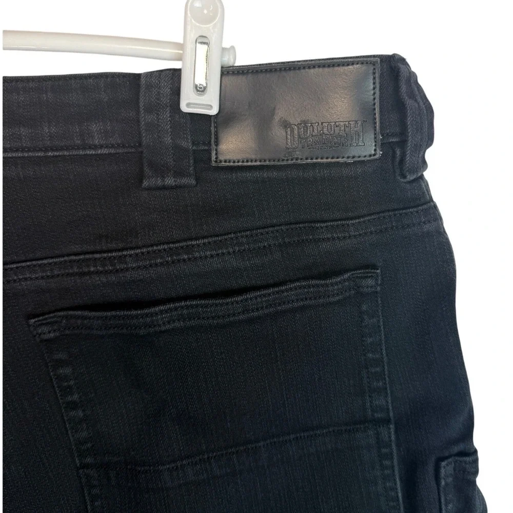 Duluth Trading Co Mens Ballroom DoubleFlex Jeans Black Standard Fit 38x34