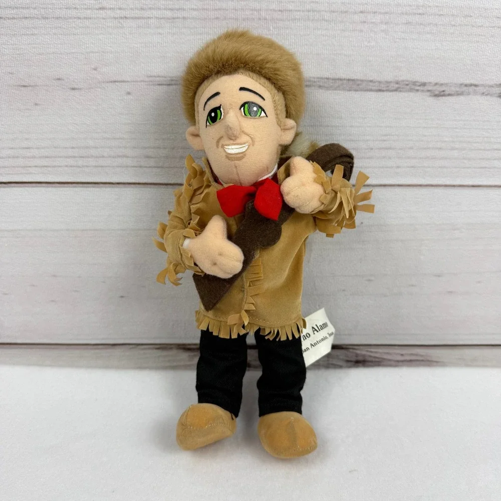 Davy Crockett Plush, Souvenir From The Alamo In San Antonio‎ TX VTG