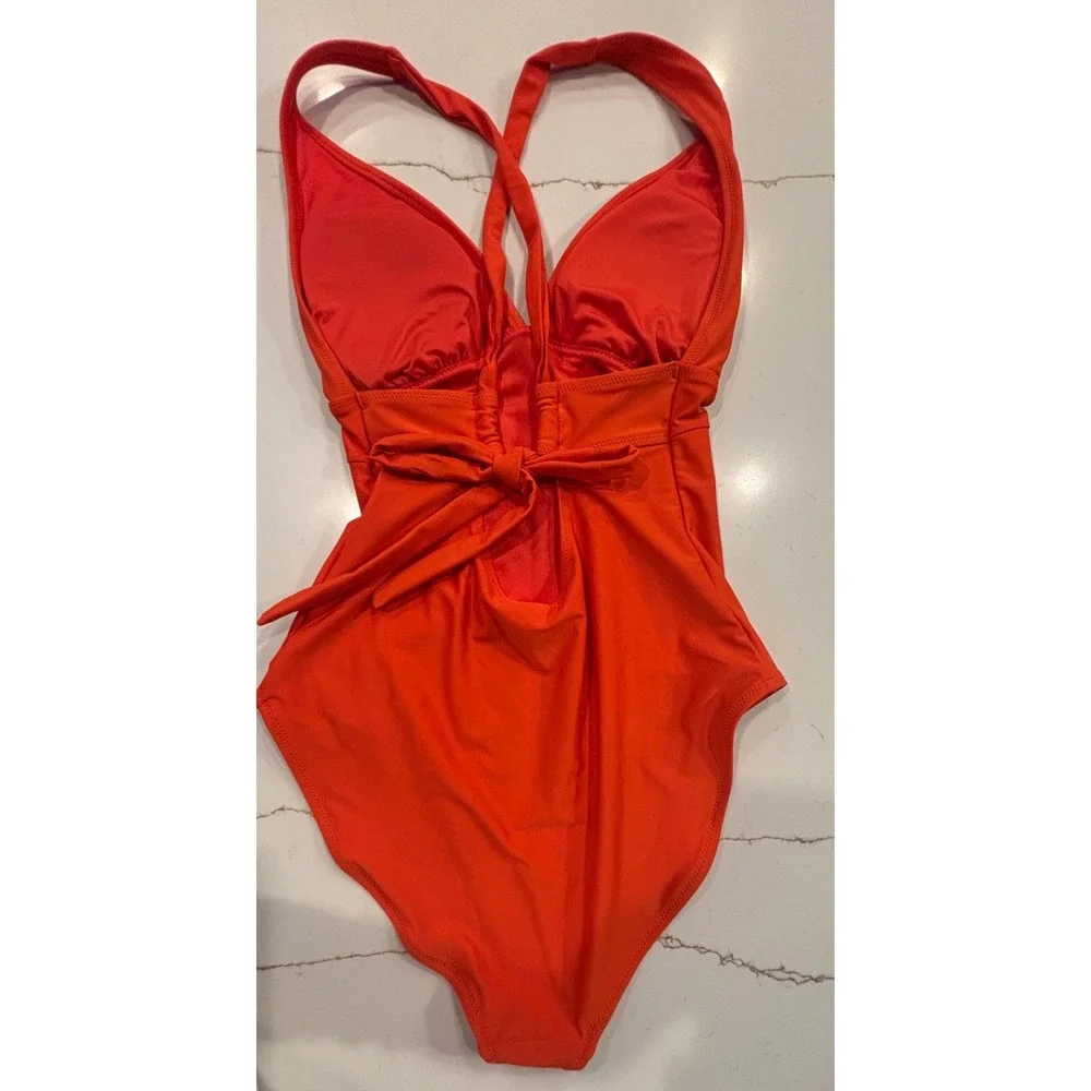 Old Navy XS One Piece Swimsuit Womens Orange EUC