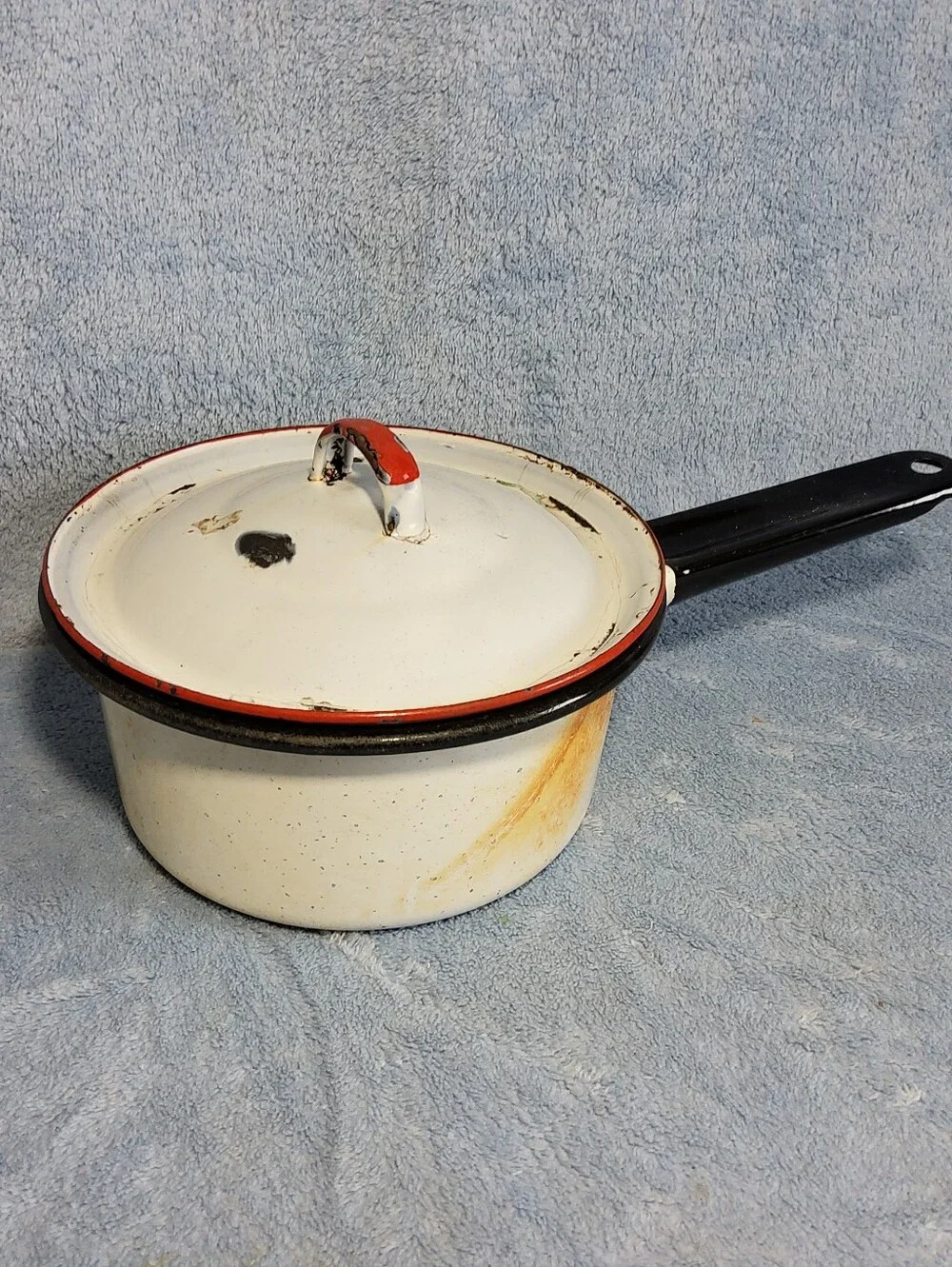 Enamelware vintage saucepan