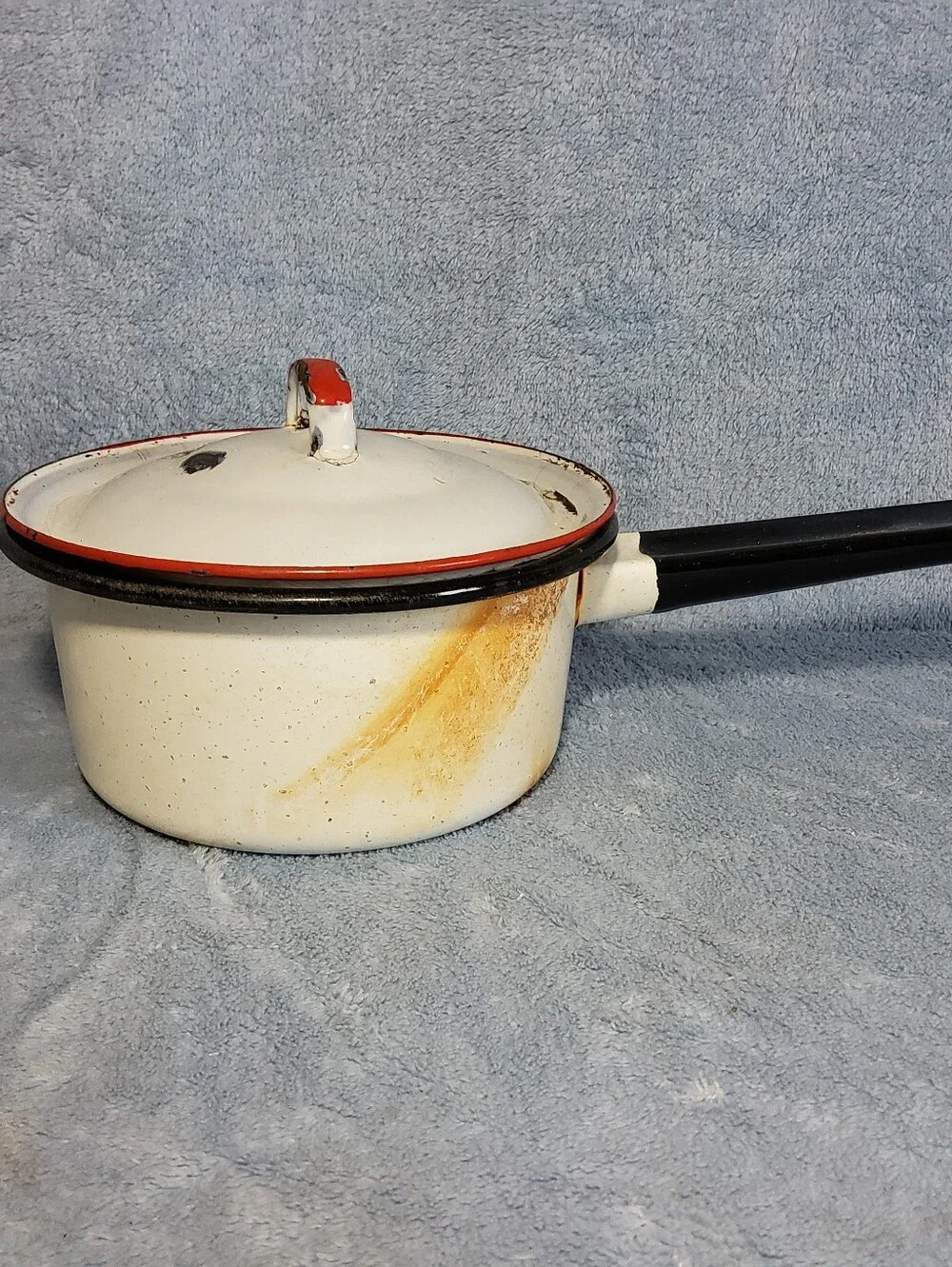 Enamelware vintage saucepan