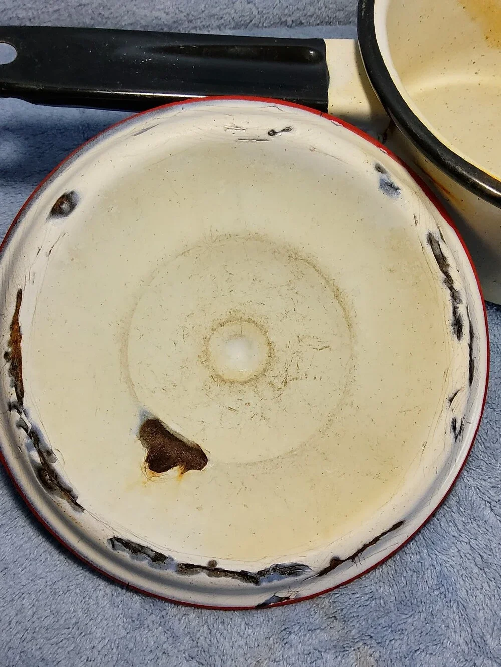 Enamelware vintage saucepan