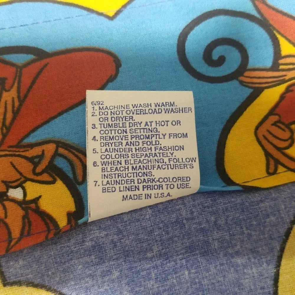 Vintage 1992 Disney Aladdin Valance Capuchin Sidekick Abu USA Made 78