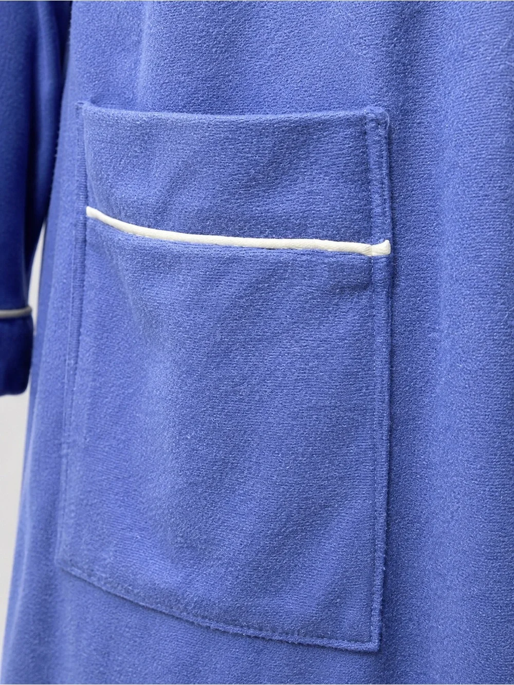 Vintage Kelly Reed Periwinkle Blue Snap Front Housecoat Robe M