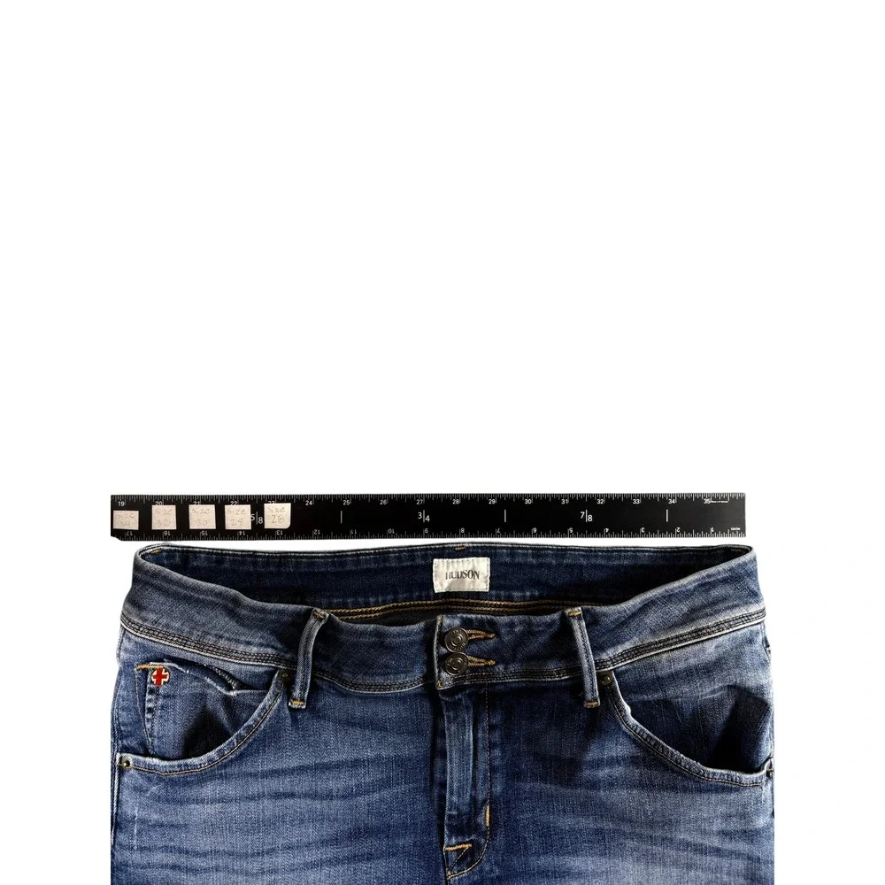Hudson Jeans Mens Size 32 Blue Denim Premium Faded Rugged Regular Straight Leg