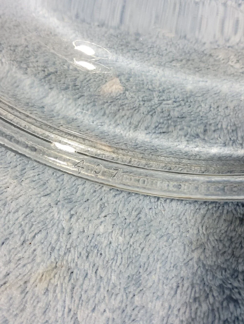 Vintage Pyrex # 407 Replacement Round Lid Clear Glass 8.25