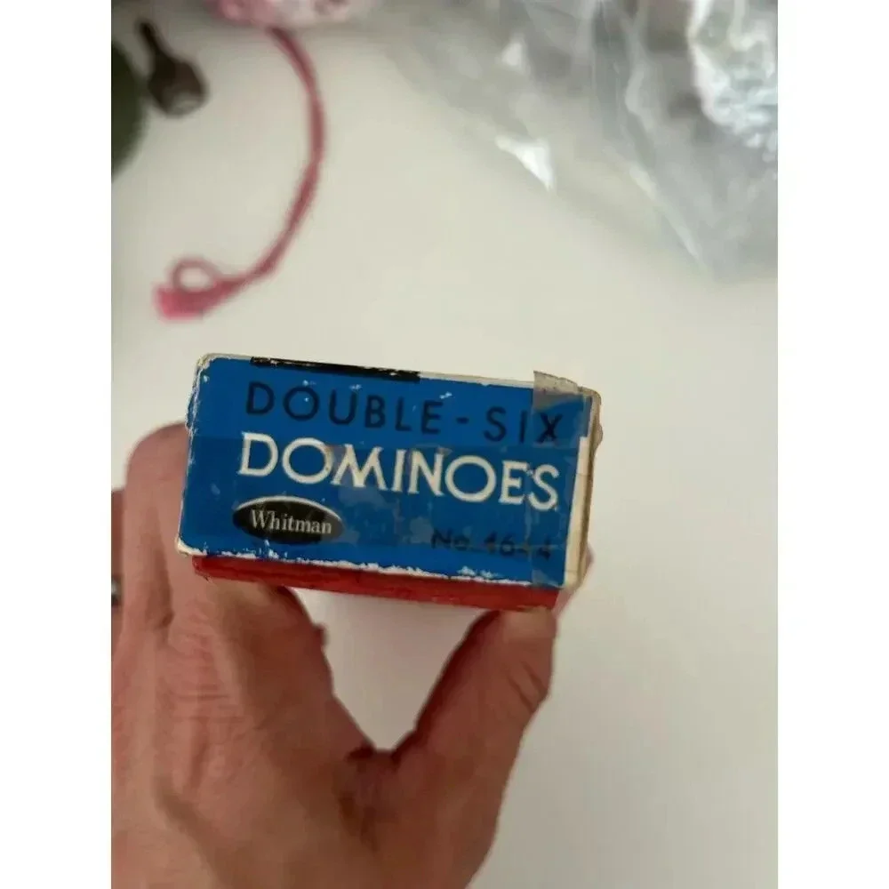 Vintage Whitman Double Six Dominoes - 28 Tiles & Box