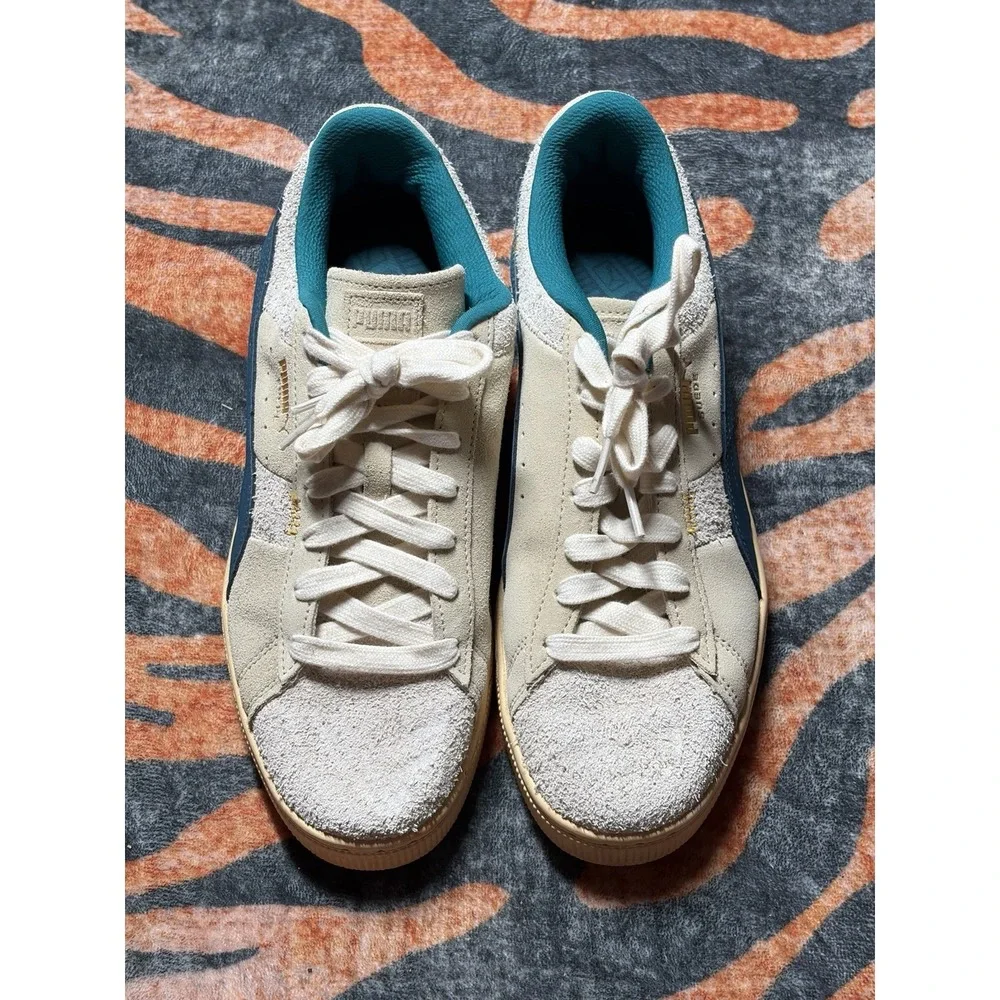 PUMA Suede Underdogs Sugared Almond Tropic Putty Blue Beige 396879-01, US M 10.5