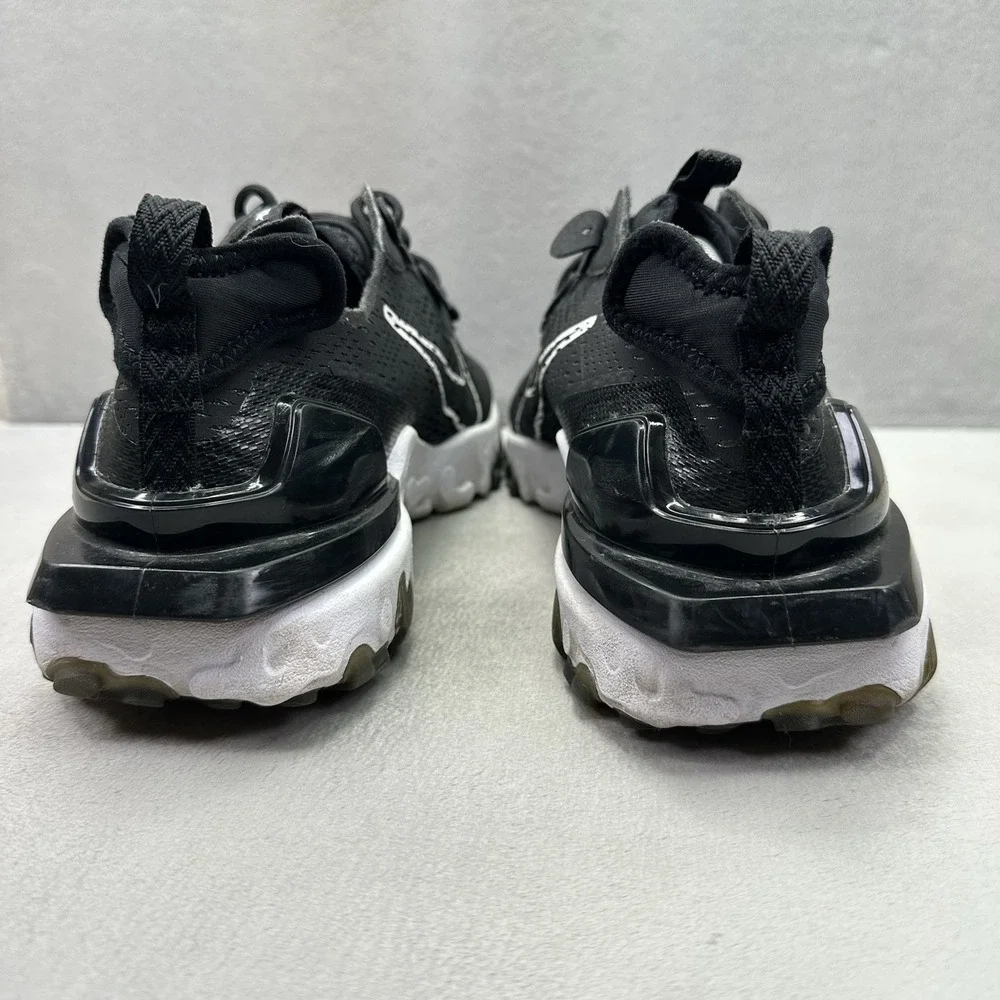 Nike React Vision Mens Size 12 Shoes Black / White Athletic Running Sneakers
